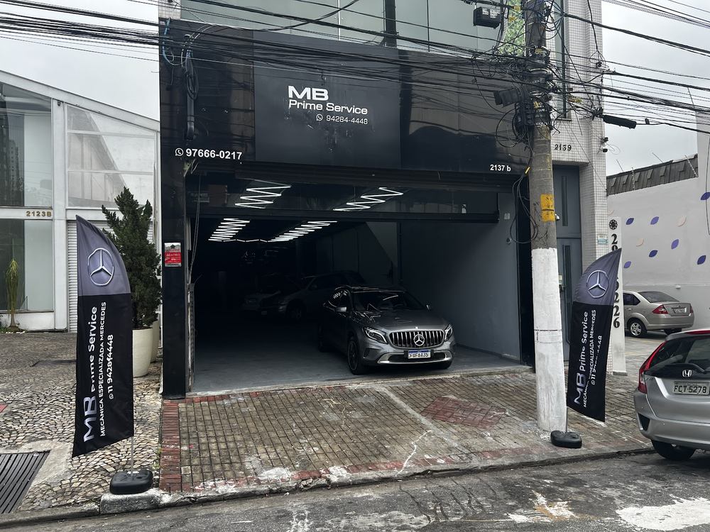Fachada da MB Prime Service na Rua Azevedo Soares